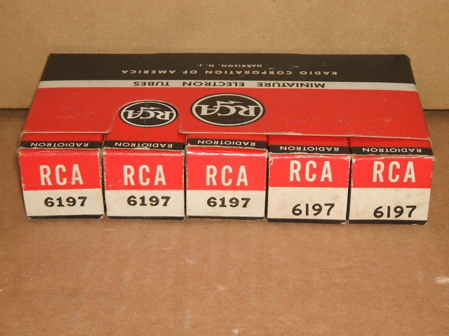  原文:デッドストック管　RCA　6197（6CL6高信頼性管）　5本セット