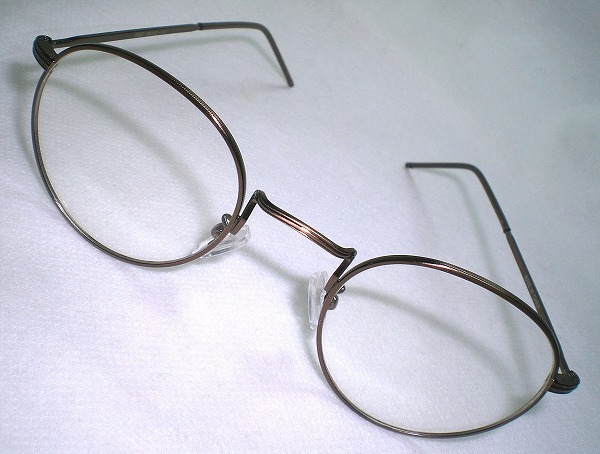  structure shape beautiful!! bronze color Boston type .. glasses *** Intell Cool Beauty!!! delicate pattern date glasses *** thin light weight metal frame date glasses 