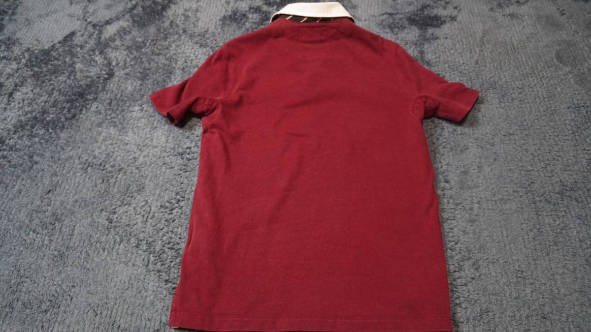POLO RALPH LAUREN ポロラルフローレン　ラグビーシャツ　USサイズXS ワインレッド　半袖ポロシャツ クラシックフィット_画像7