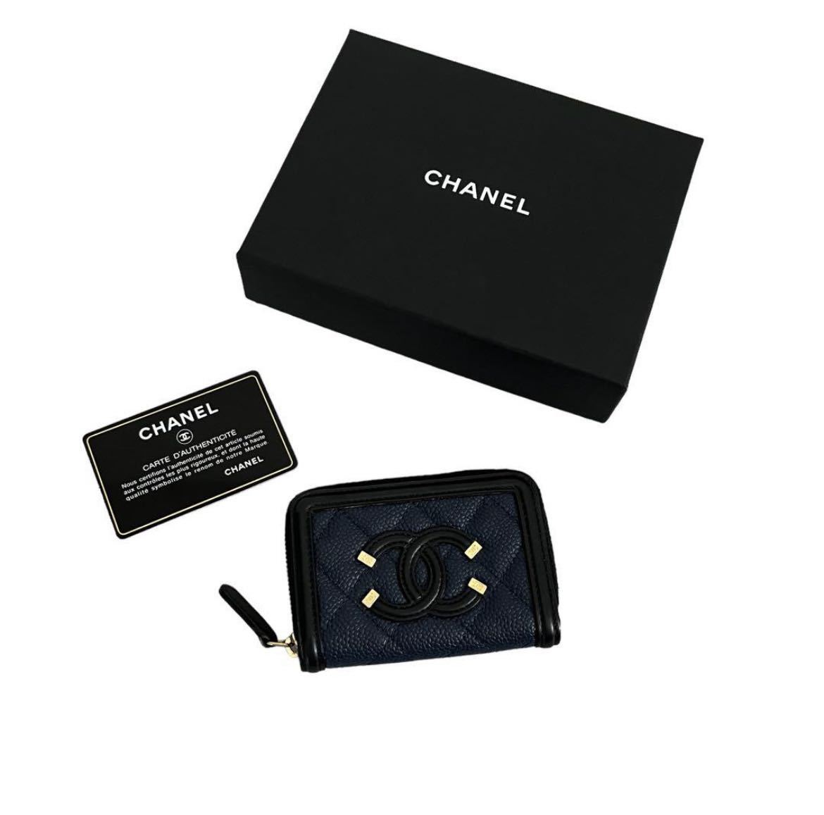 極美品 CHANEL シャネル CCフィリグリー コインケース 小銭入れ カード