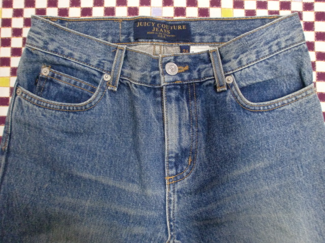 〇●【USED】JUICY COUTURE JEANS ジューシークチュール ダメージ風デニム 26●〇