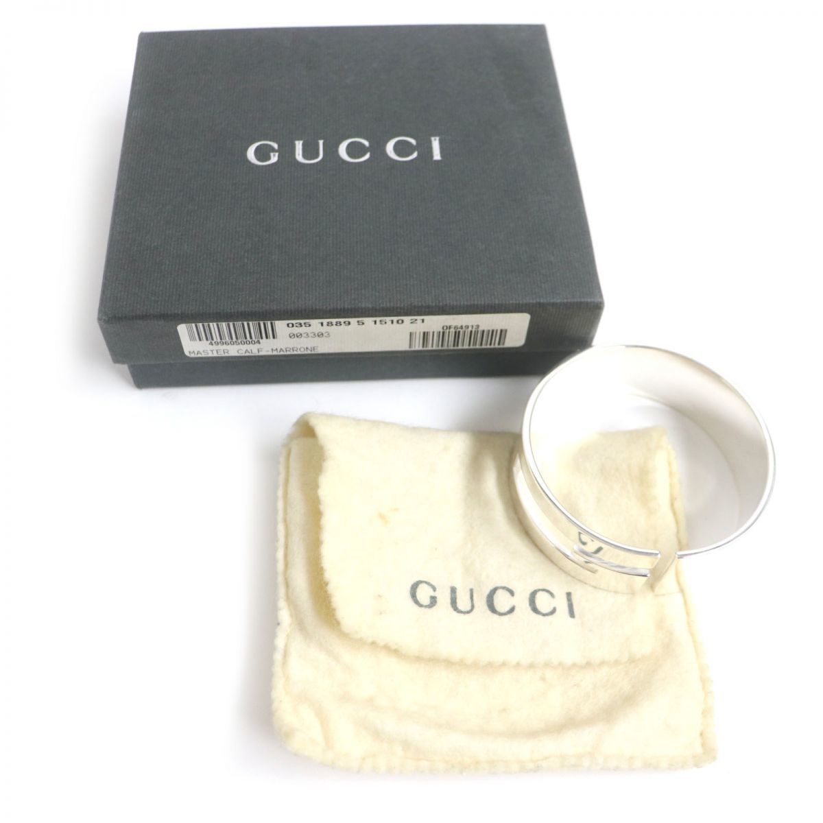  прекрасный товар VGUCCI Gucci Blanc tedoG SV925 браслет / браслет серебряный женский Италия производства масса 124.6g с коробкой 