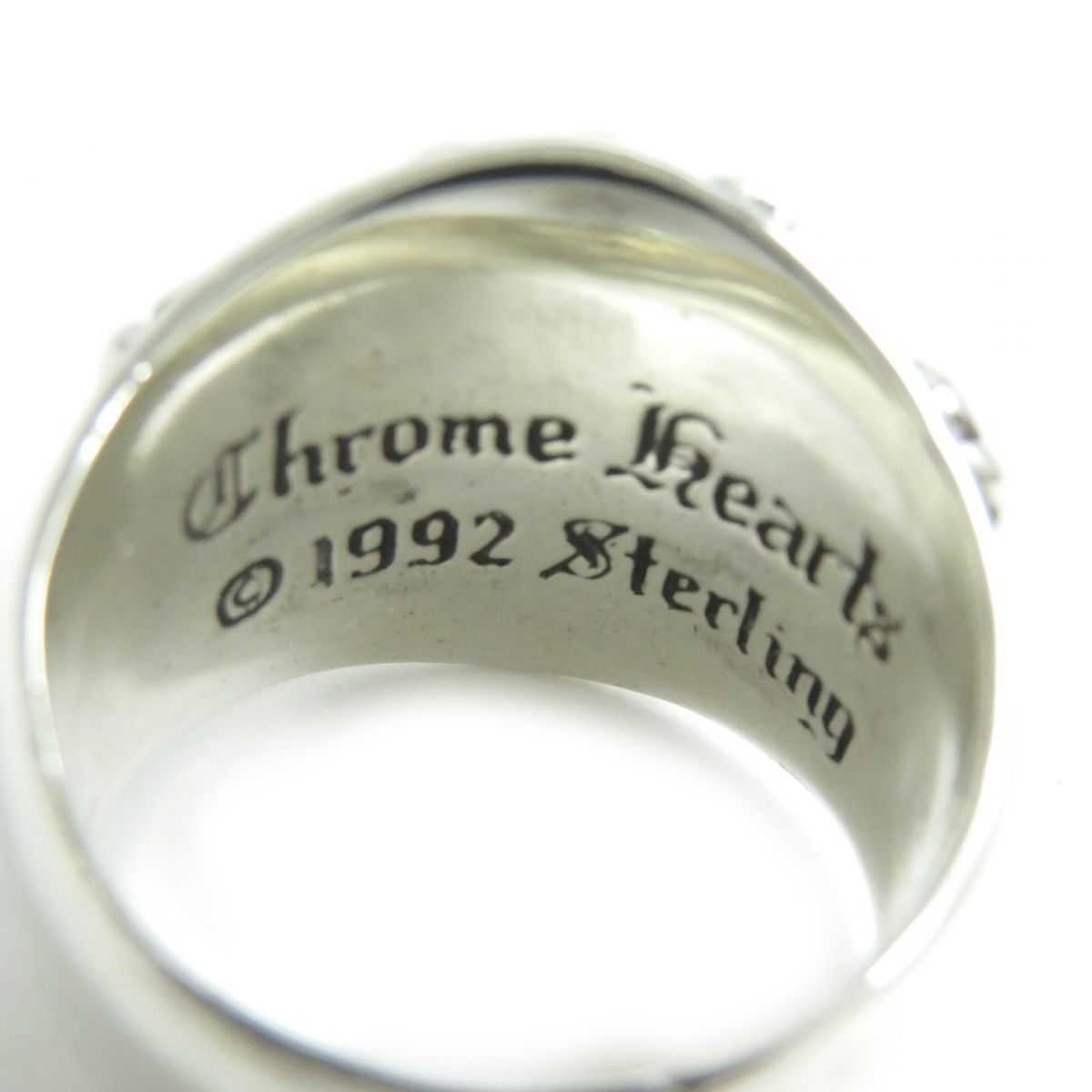 美品△CHROME HEARTS クロムハーツ SV925 キーパーリング 指輪 シルバー 22号相当 メンズ 重量22.8g オシャレ 存在感◎_画像7