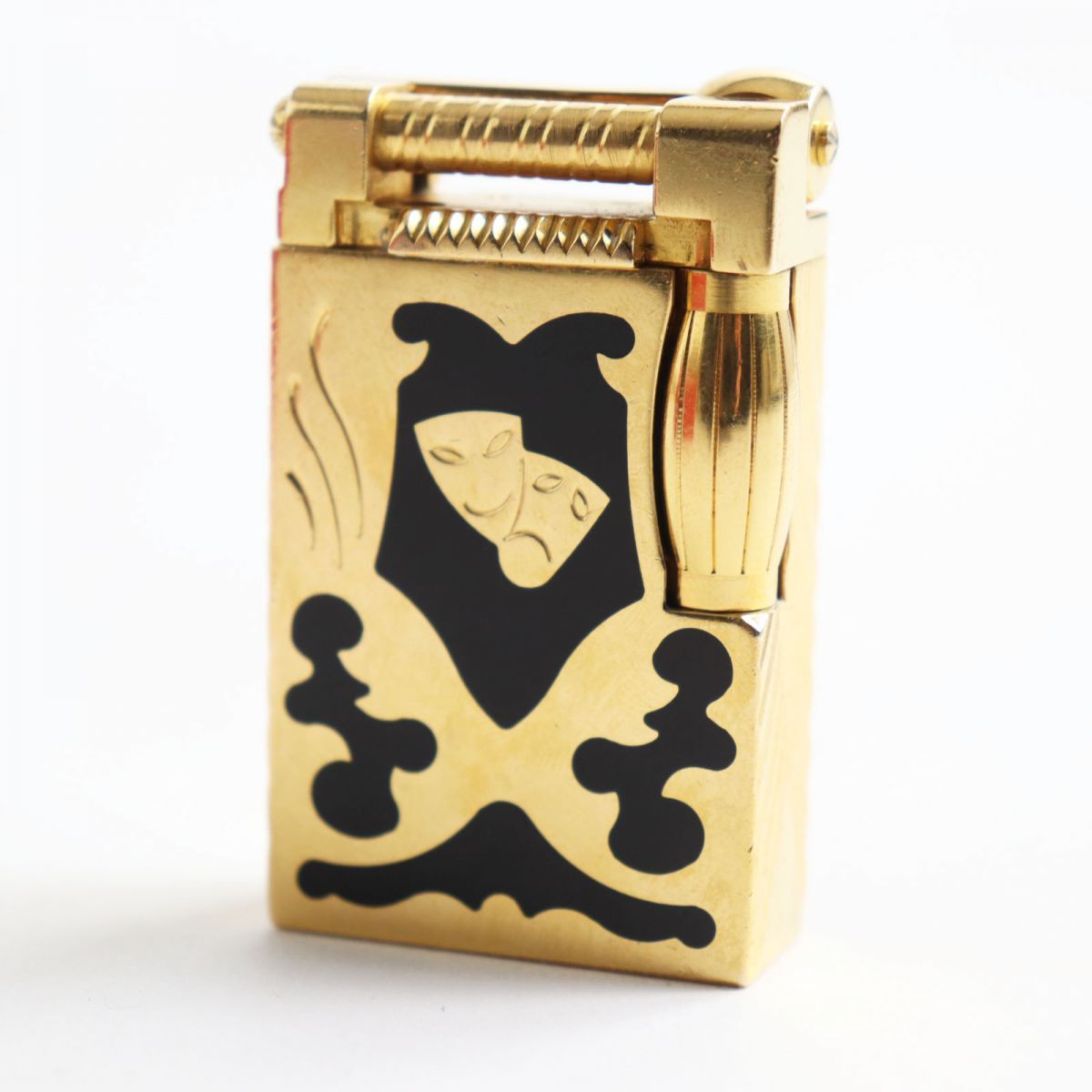 あなたにおすすめの商品 テアトロ エス・テー・デュポン 良品●S.T.Dupont アルルカン 仏製 金×黒 ガスライター ハンマー式 0615/2500 2500個限定 ライン1 デュポン
