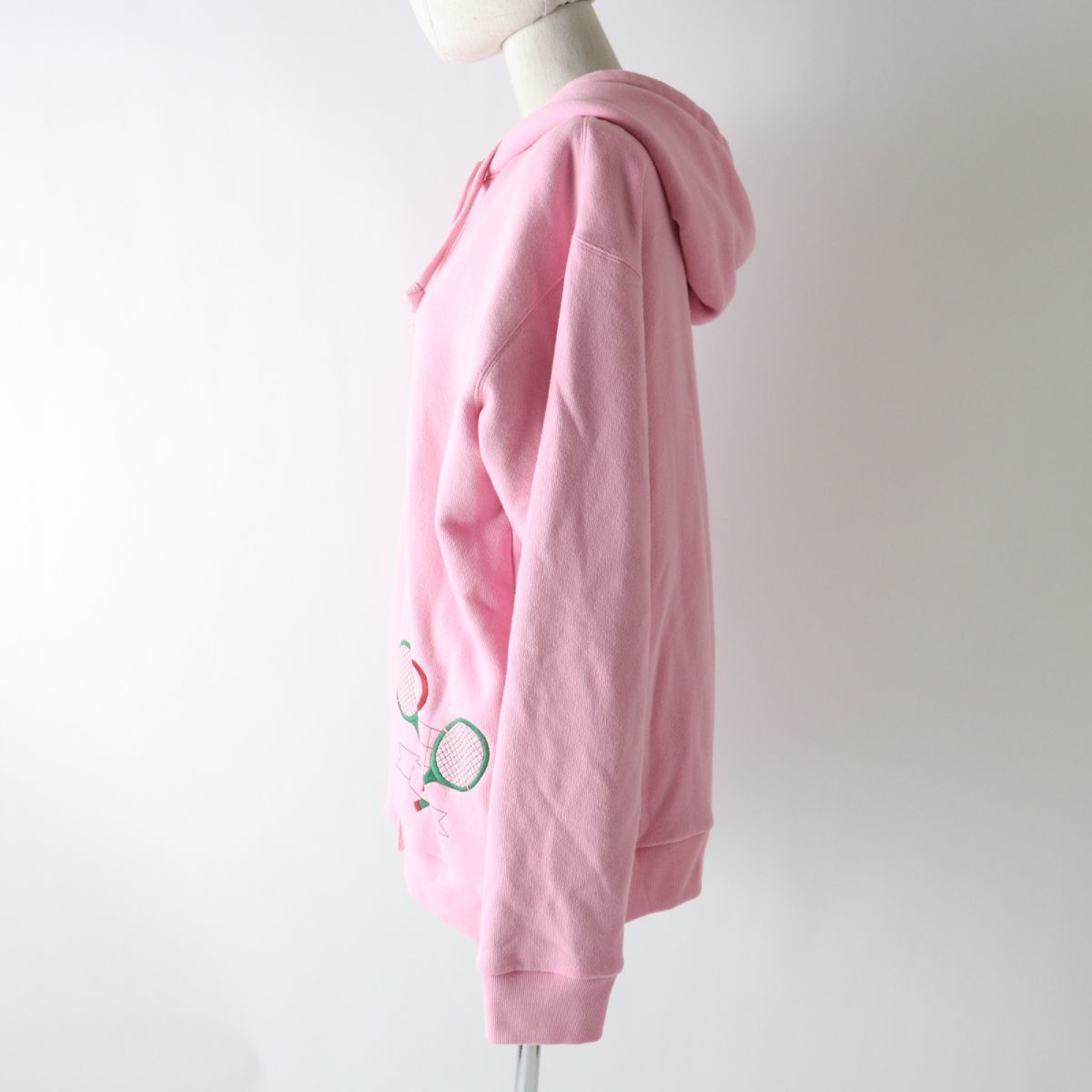 unused * regular goods Gucci 572808 19AW tennis embroidery entering Logo button attaching lining total pattern * silk 100%embro Ida Lee Parker pink M made in Italy tag attaching 