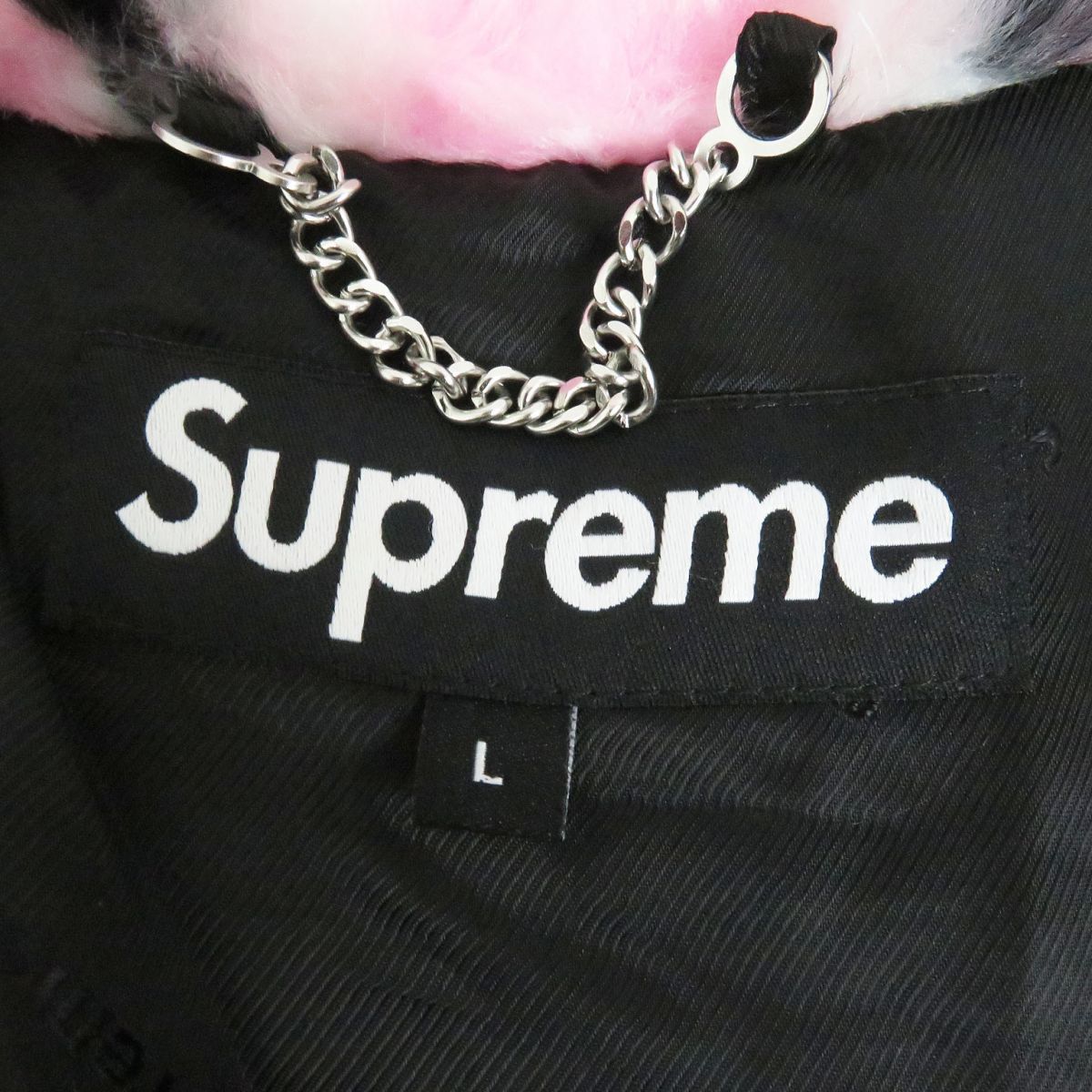 極美品□21SS Supreme/シュプリーム Bandana Faux Fur Bomber Jacket ペイズリー フェイクファー ボンバージャケット ピンク L 正規品_画像6