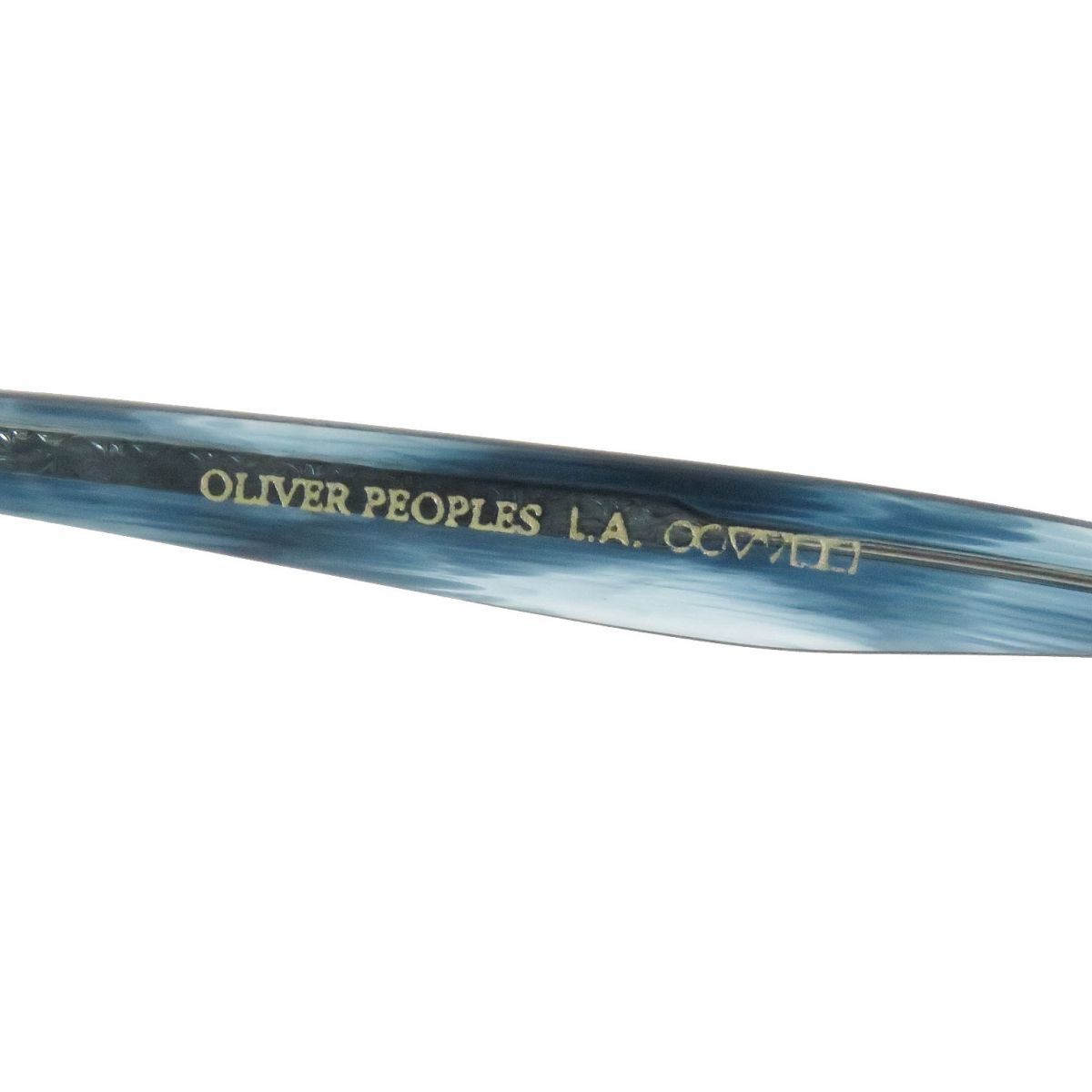 美品□OLIVER PEOPLES/オリバーピープルズ OV5459U Romare ロメア キーホールブリッジ メガネ/アイウェア ブルー 48□22-145 伊製 度入り_画像7