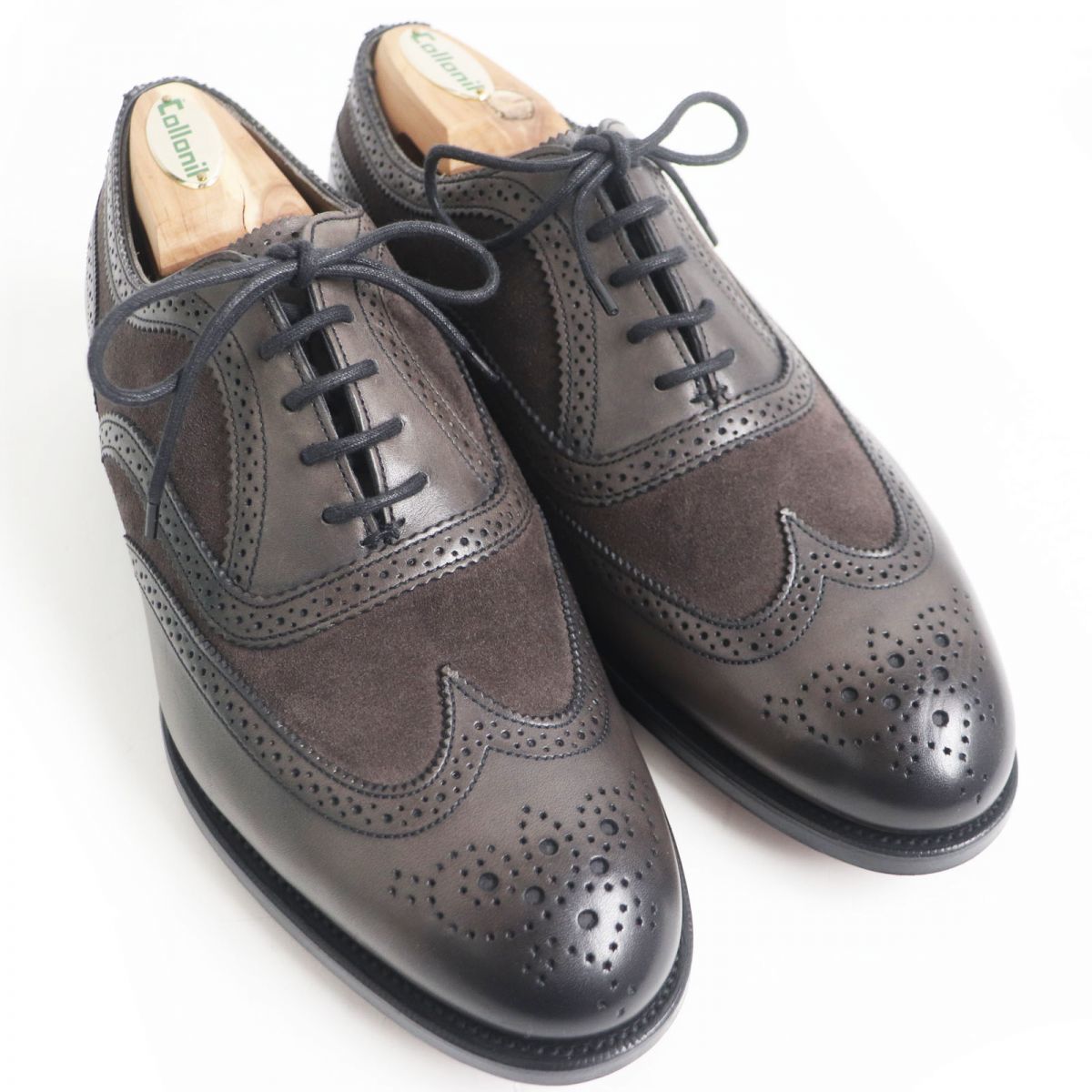  unused goods * Edward Green MALVERN III 202E full blow Grace up suede leather dress shoes dark brown 6 box attaching 