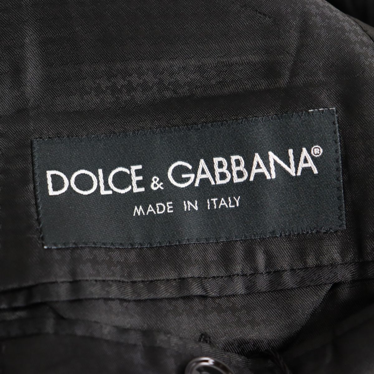  не использовался товар *DOLCE&GABBANA Dolce & Gabbana серебряный кнопка толстый одиночный жакет / tailored jacket черный 46 сделано в Италии стандартный товар 