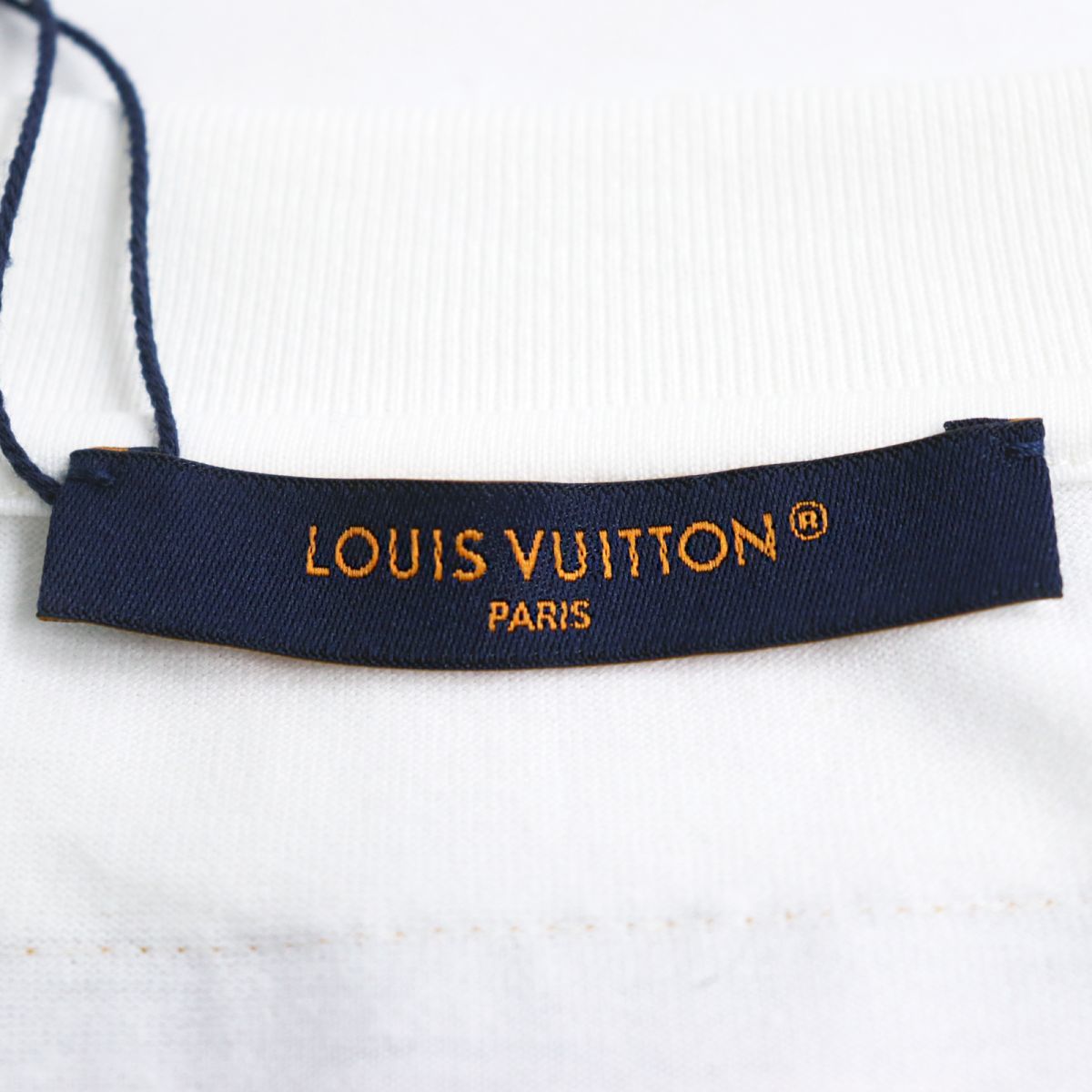 未使用品●定価129800円 2023年製 LOUIS VUITTON ルイヴィトン プリンテッドコットンTシャツ 1ABXR6 半袖カットソー 白 5L 伊製 正規品_画像6