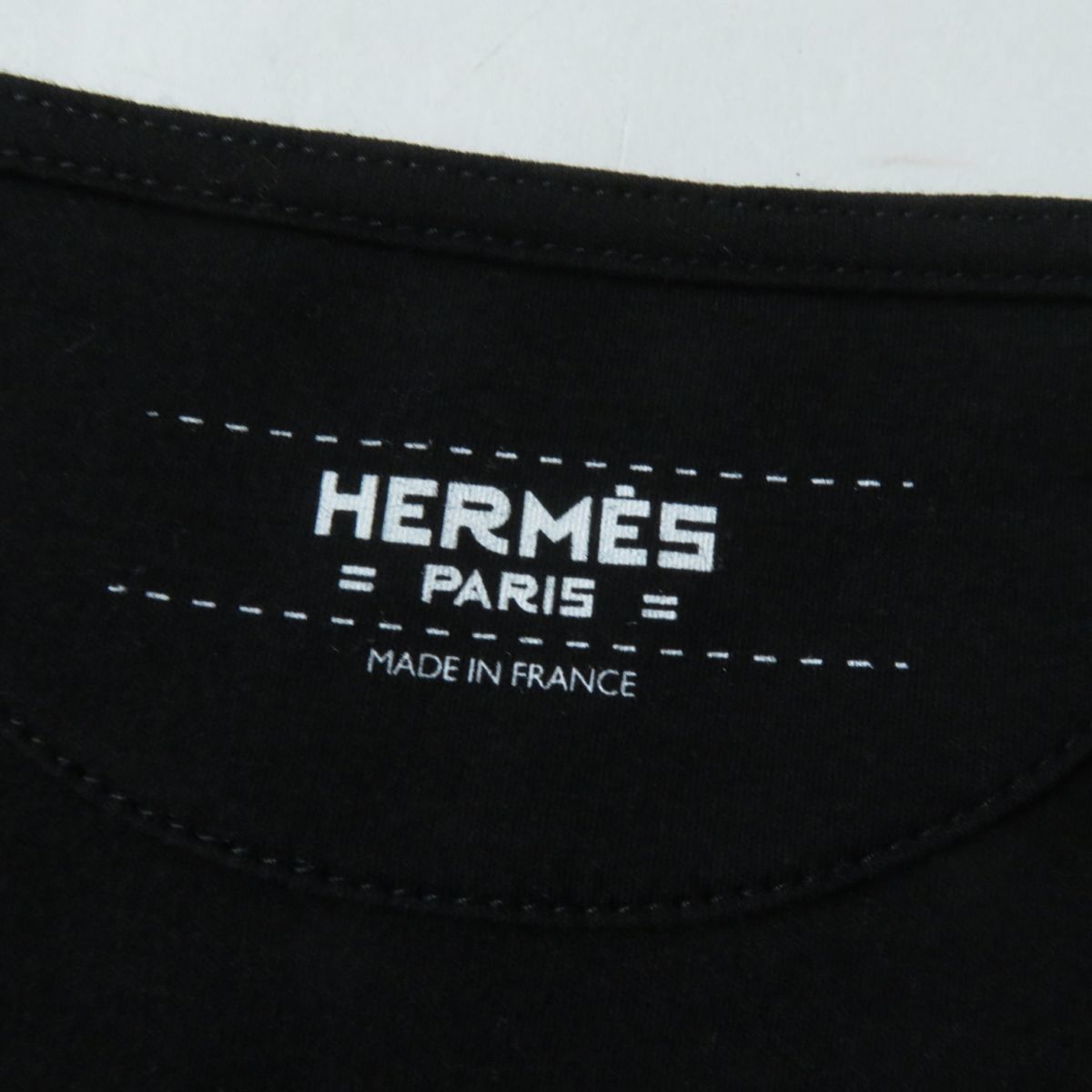  не использовался товар * стандартный товар HERMES Hermes 19 год вырез лодочкой с карманом колени длина короткий рукав One-piece женский черный чёрный 34 Франция производства с биркой 