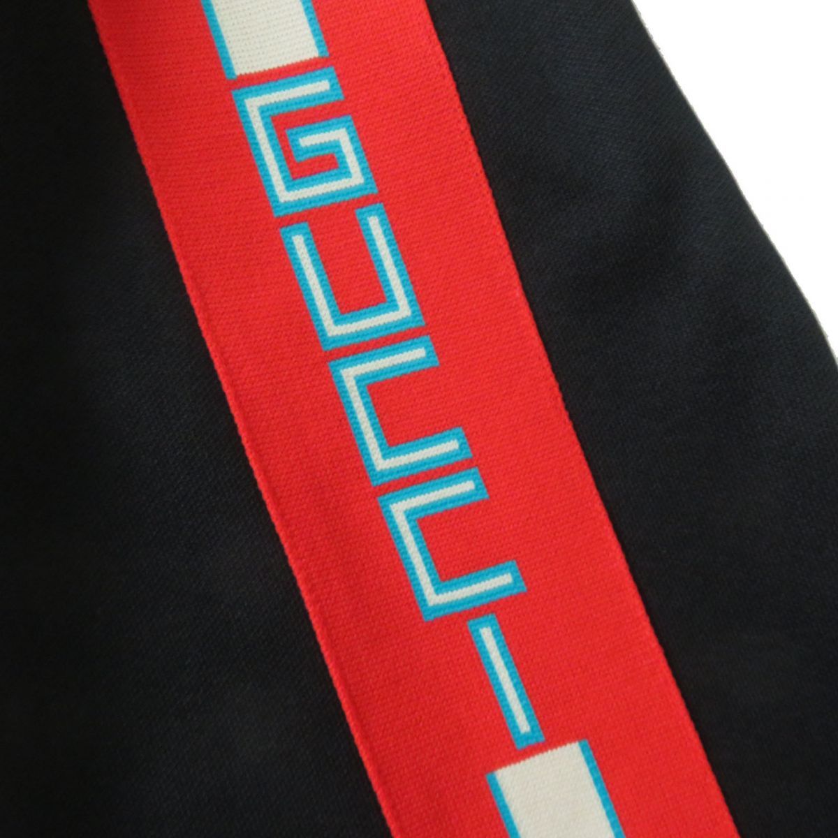  unused goods * regular goods 2019 year made in Italy GUCCI Gucci 502280 Technica ru line Logo tape fringe jersey One-piece black M hanger * tag attaching 