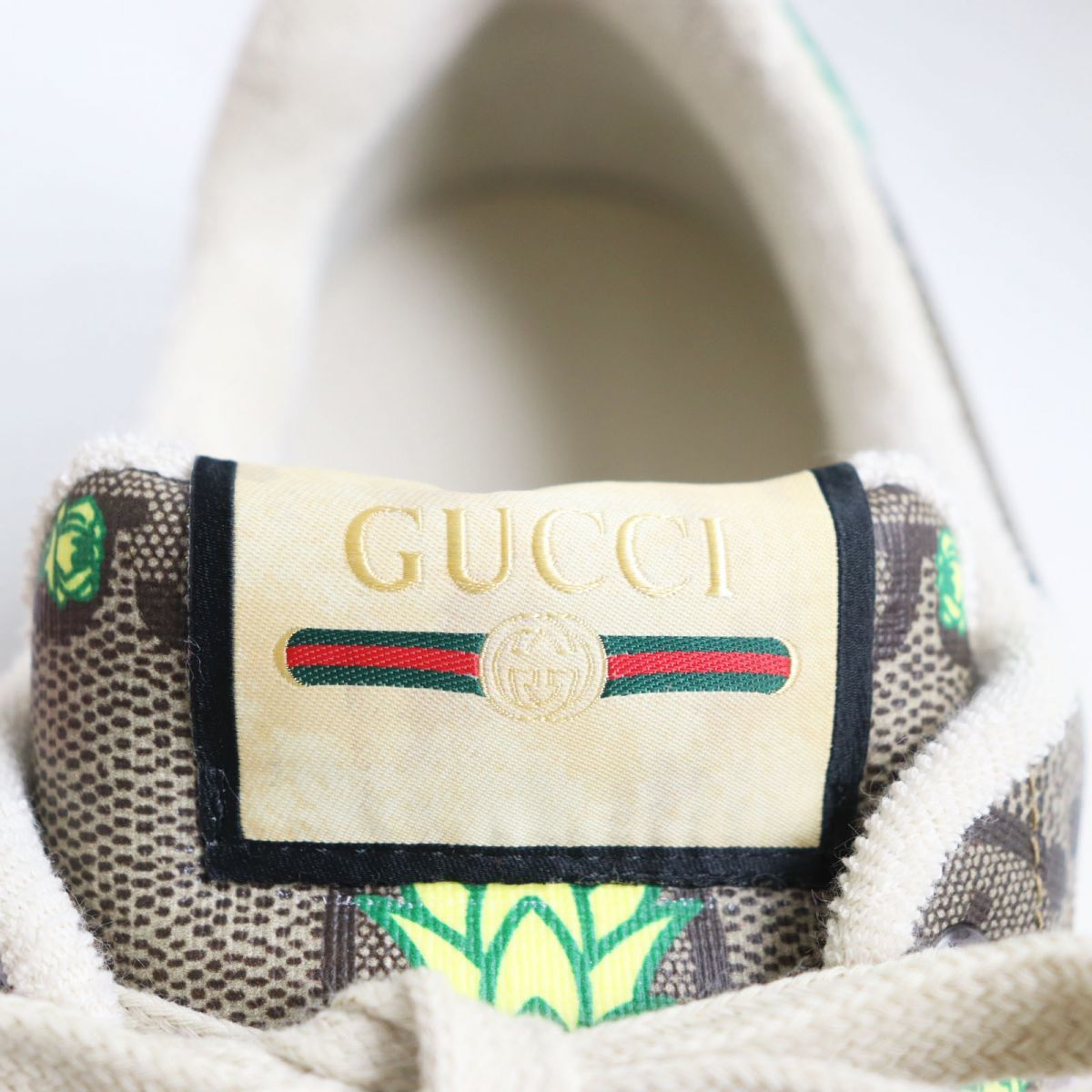 未使用品●GUCCI グッチ 673409 GGスプリーム マキシGG パイナップル＆ローズ GGマーモント ローカットスニーカー マルチカラー 8 伊製_画像7