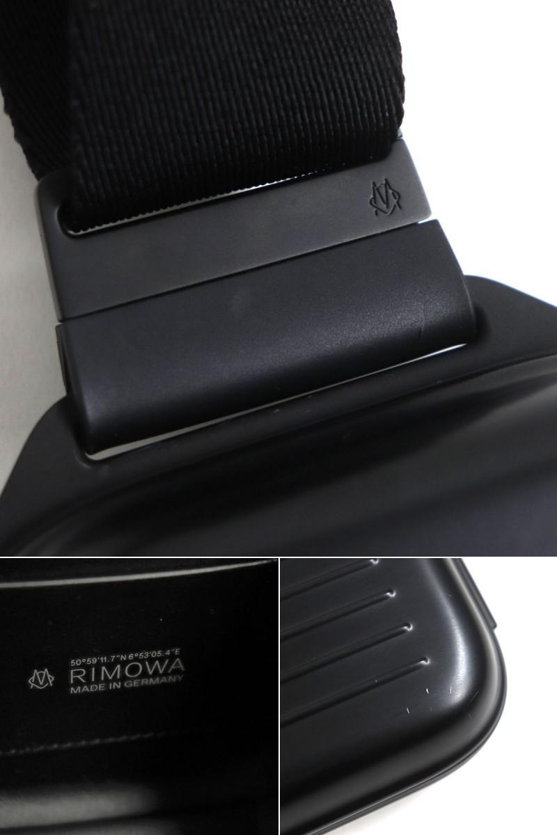  ultimate beautiful goods VRIMOWA Rimowa 99022010 personal aluminium with logo sling clutch / body bag black / black men's Germany made 