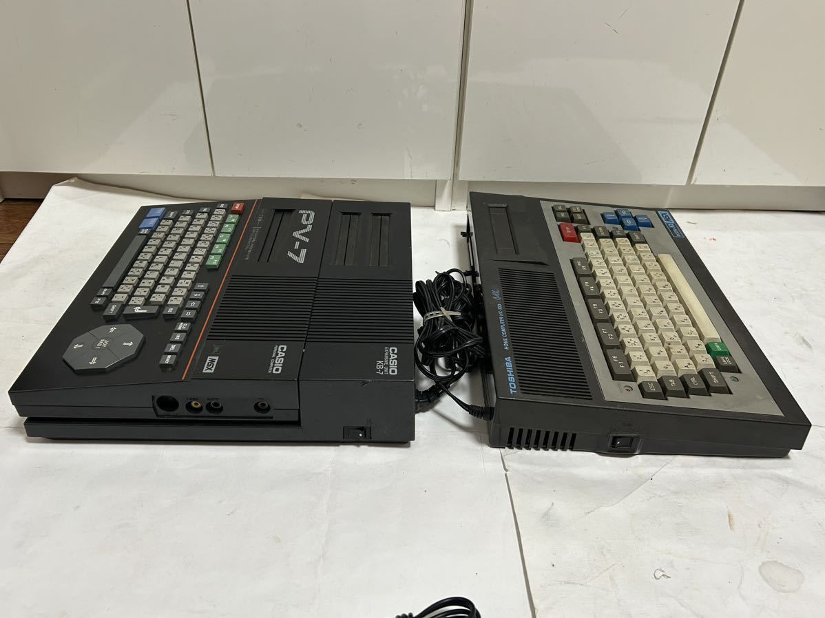 コンピュータ2台まとめ カシオ　CASIO KB-7BK KB-7 PV-7 CASIO TJ-7 コントローラー 東芝　TOSHIBA HX-10D 64K ジャンク品　現状販売_画像5