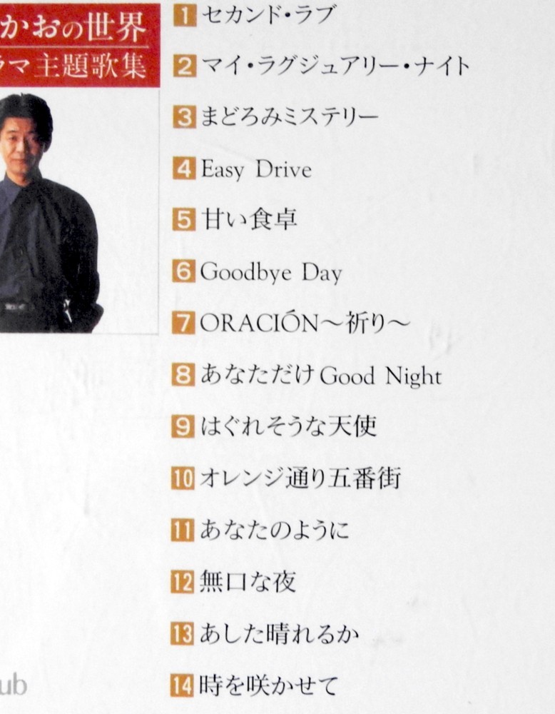 米米クラブ　来生たかお　吉田拓郎　杉山清貴　CD４組セット_来生たかおＣＤの収録曲です