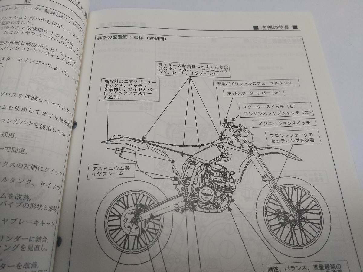 YAMAHA ＷＲ２５０Ｆ ２００３ サービスガイド バイク 即決 送料込み_画像8