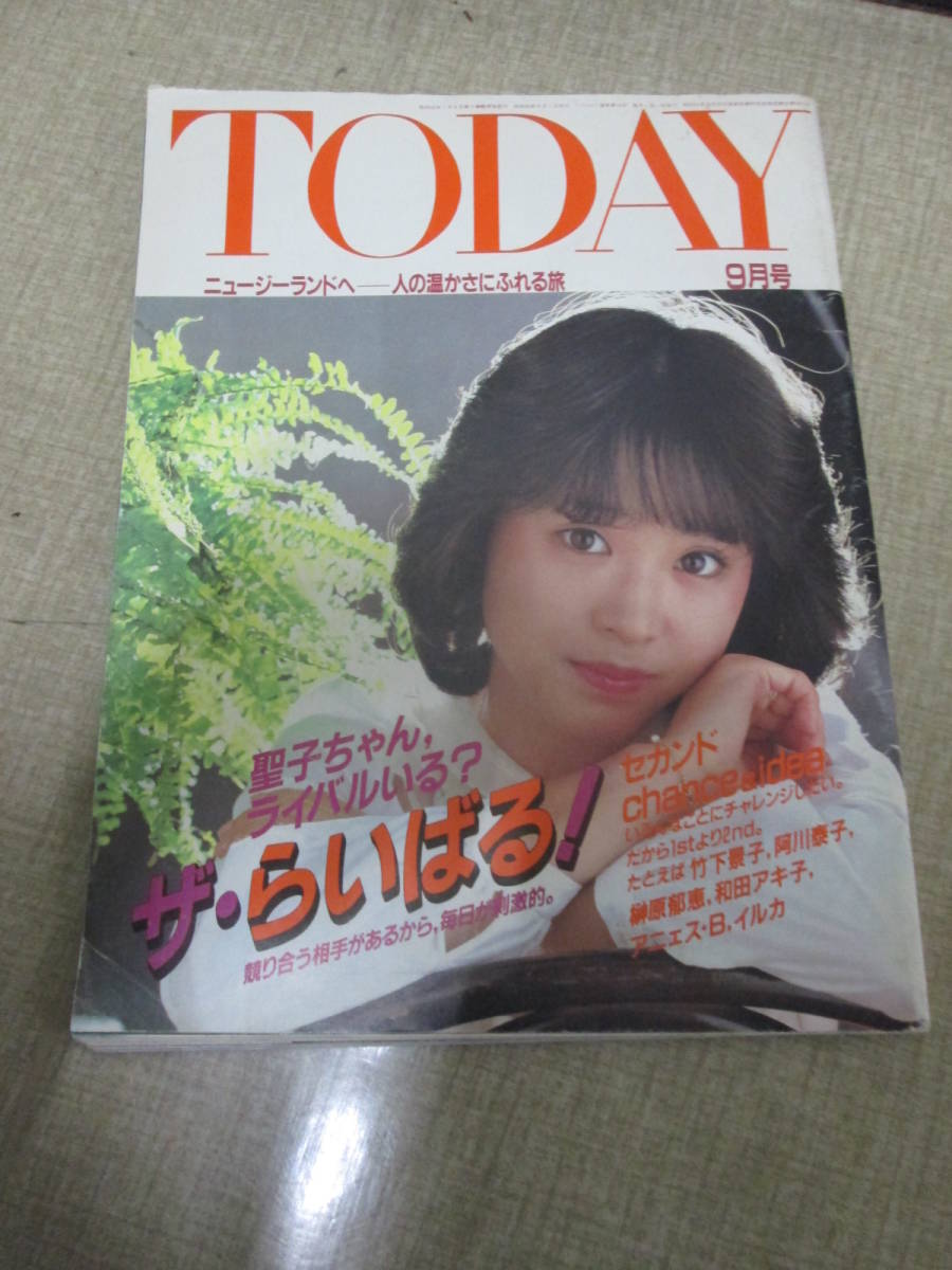 「TODAY」昭和５６年９月号　表紙松田聖子　中原理恵　藤真利子　竹下景子　榊原郁恵　イルカ　楳図かずお＆泉谷しげる対談_画像1