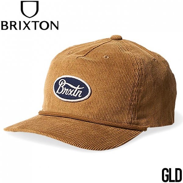 【送料無料】スナップバックキャップ 帽子 BRIXTON ブリクストン PARSONS NETPLUS MP SNPK 11602 日本代理店正規品　GLD