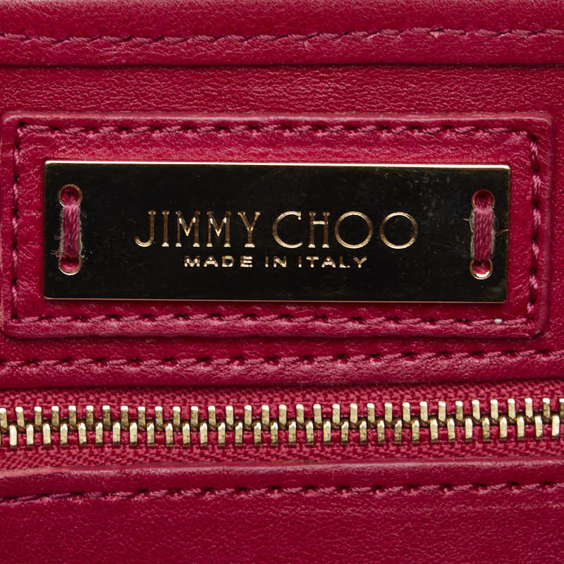 ジミーチュウ スタースタッズ ソフィアS ハンドバッグ トートバッグ ピンク レザー レディース JIMMY CHOO 【中古】_画像8