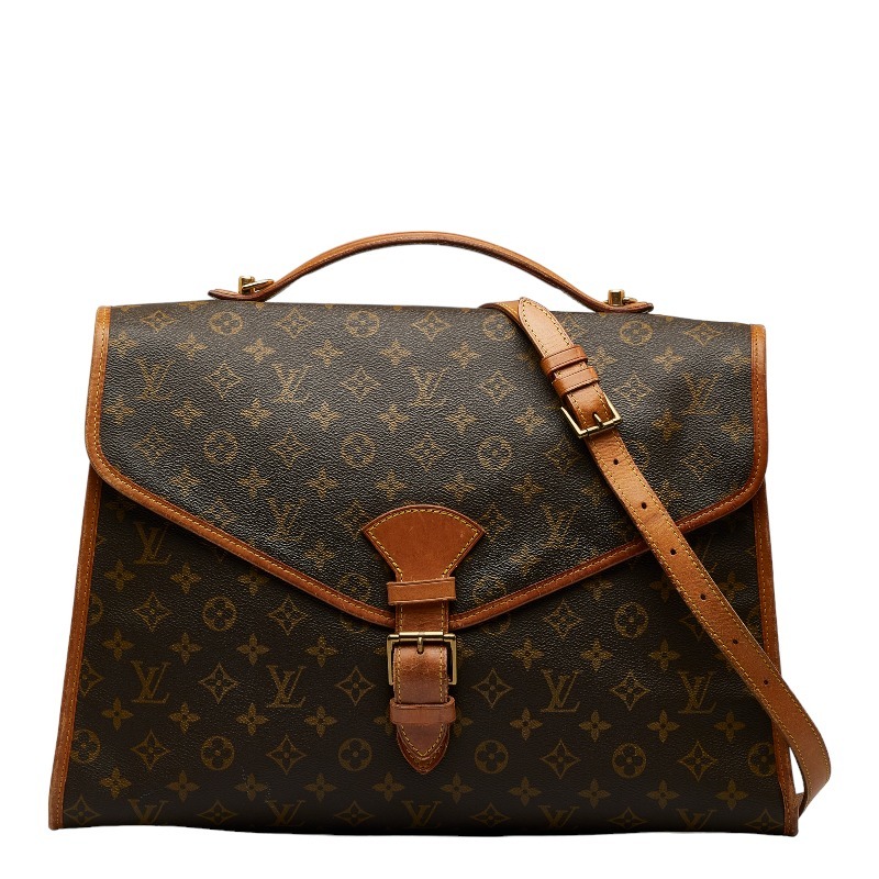 ルイ ヴィトン モノグラム ビバリー ハンドバッグ ショルダーバッグ 2WAY M51121 ブラウン PVC レザー LOUIS VUITTON 【中古】