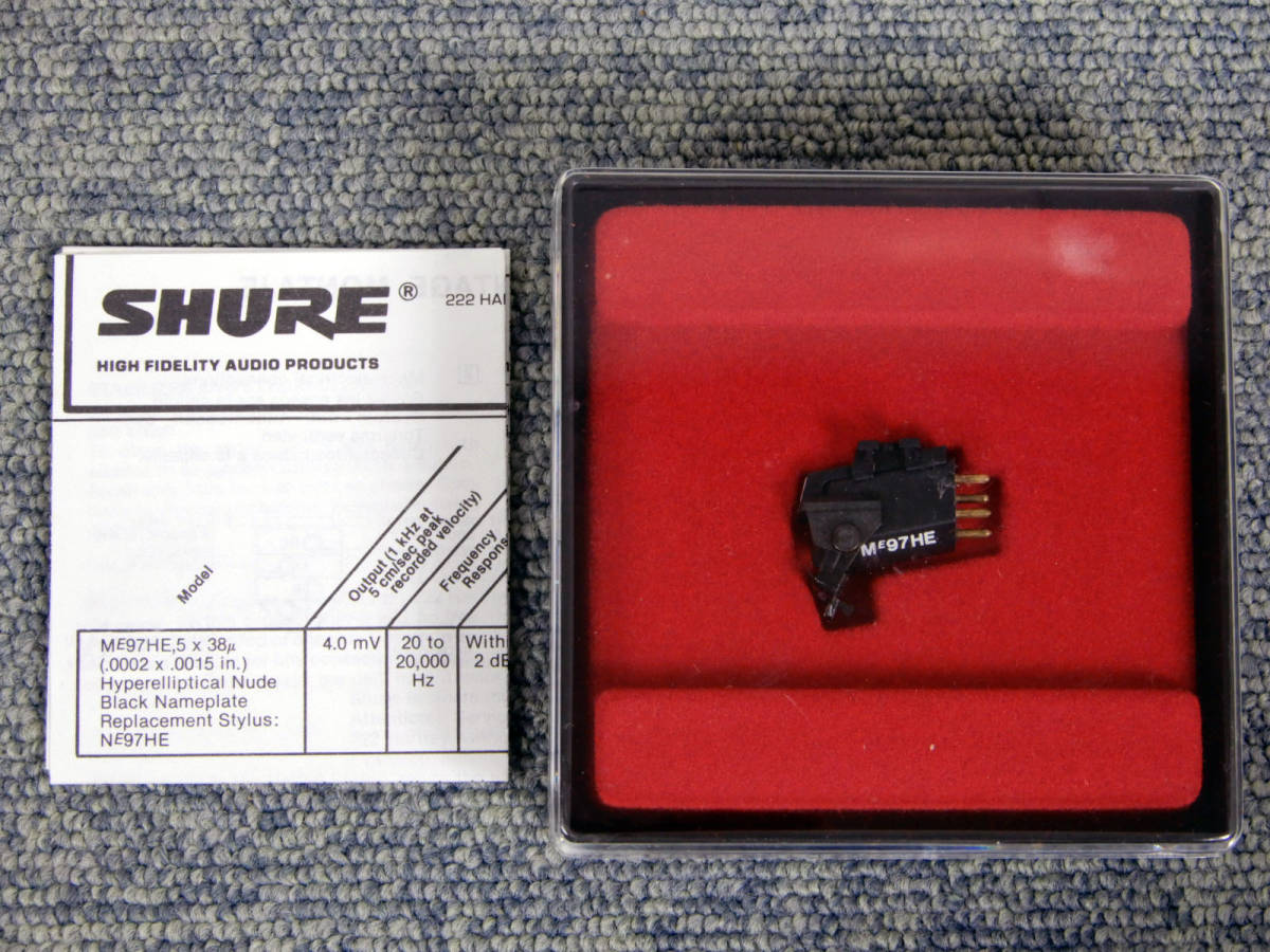 未使用・保管品　SHURE ◆ シュア　MM型カートリッジ　　ME97HE　　元箱付き ◆ アンコール版_画像4