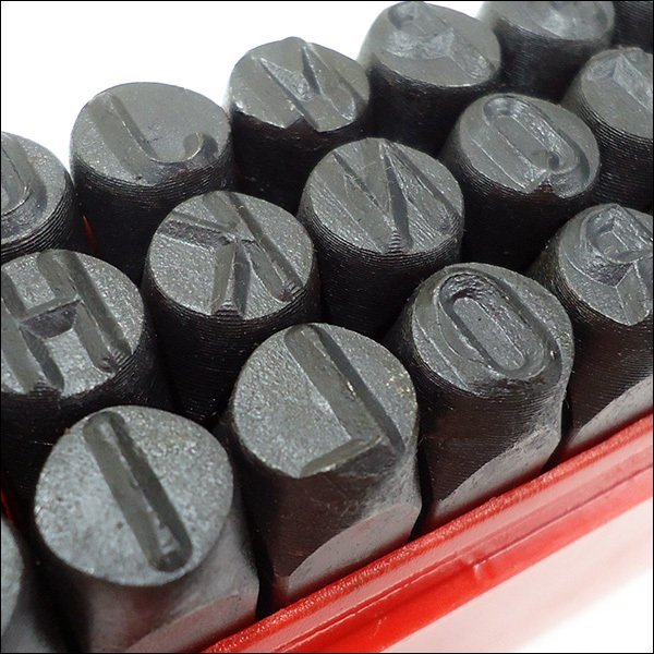  carving sign 8mm 36 pcs set alphabet & figure stamp punch /20И