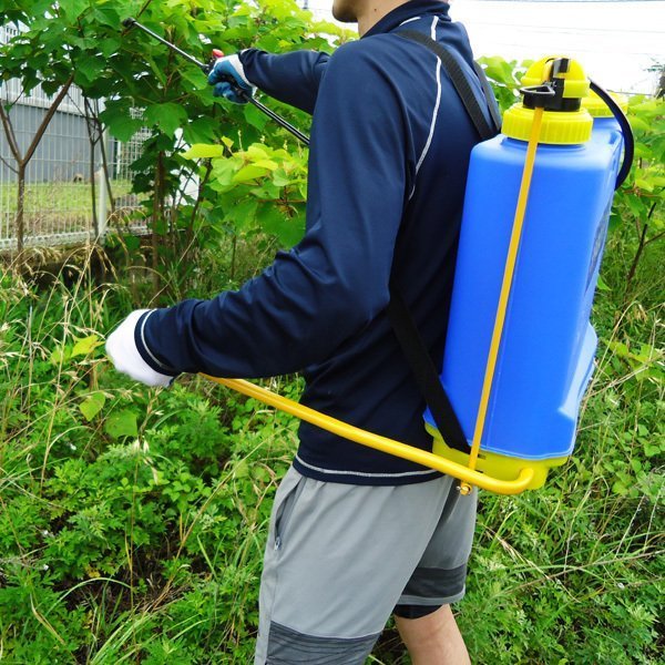 噴霧器 16L ノズル3種類付き 背負式噴霧器 青/10иの画像10