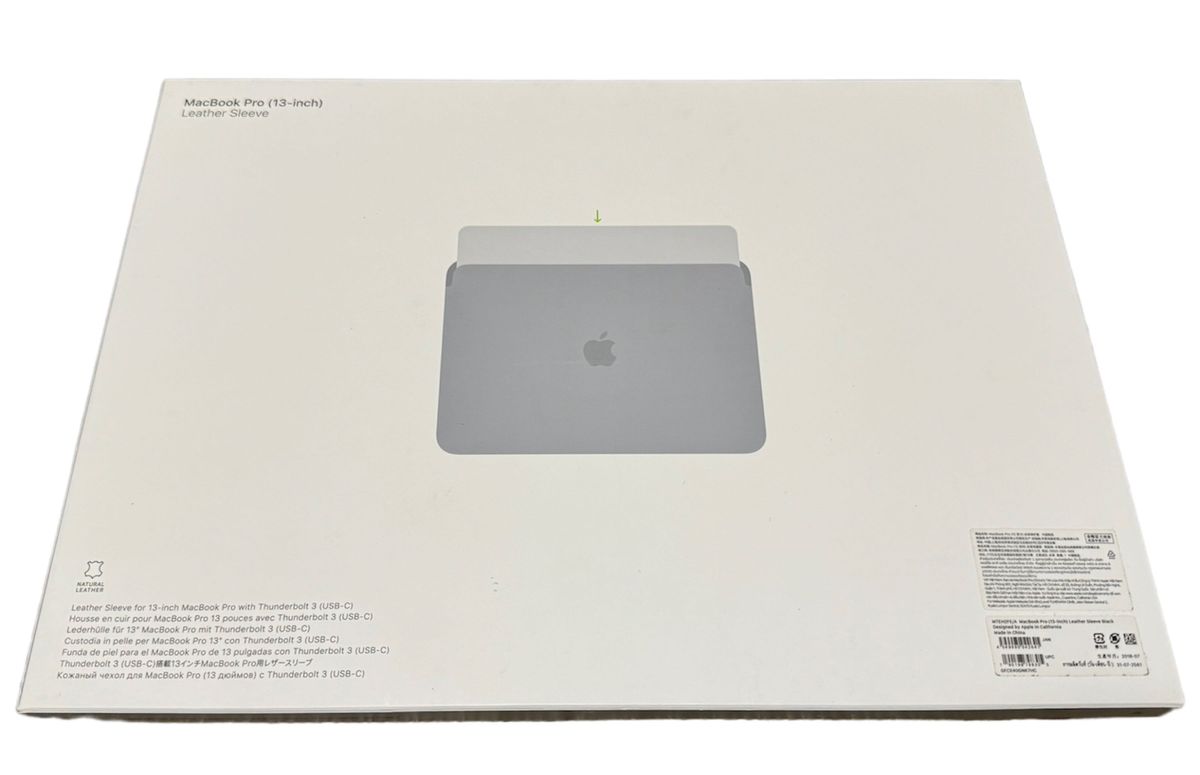 新品・未開封　13インチMacBook AirとMacBook Pro用レザースリーブ - ブラック MTEH2FE/A
