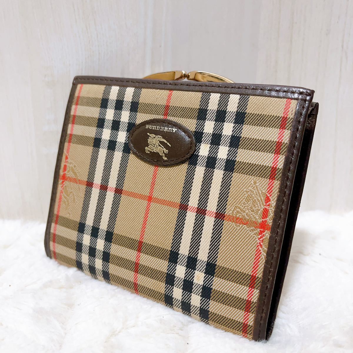 BURBERRY バーバリー 財布 折り財布 がま口 カードケース 小銭入れ コインケース_画像1