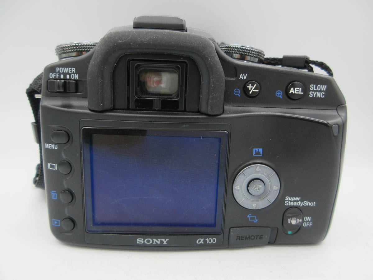 中古 カメラ SONY a N50 DSLR-A100 / レンズ ソニー DT 3.5-5.6 / 18-70 0.38m / 1.3ft MACRO ※通電のみ確認済 ／L_画像4