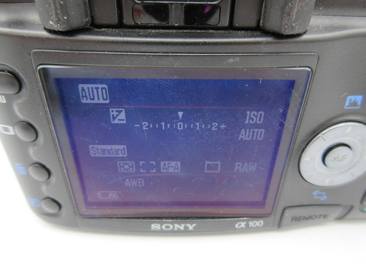 中古 カメラ SONY a N50 DSLR-A100 / レンズ ソニー DT 3.5-5.6 / 18-70 0.38m / 1.3ft MACRO ※通電のみ確認済 ／L_画像8