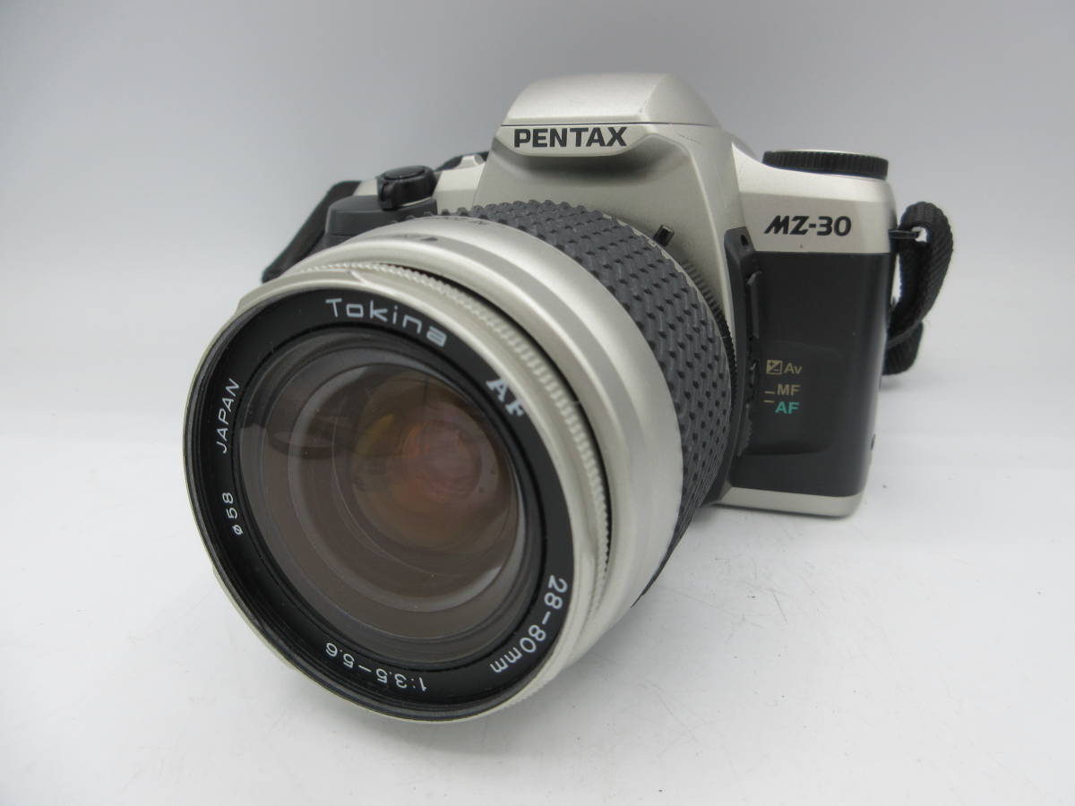 中古 カメラ PENTAX ペンタックス MZ-30 / Tokina AF 28-80mm 1:3.5-5.6 + レンズ トキナー 100-300ｍｍ 1:5.6-6.7 ※通電のみ確認済 ／Ｉ _画像2