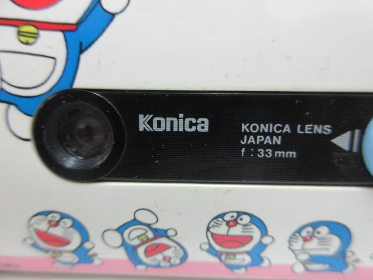 中古 カメラ Konica コニカ ドラえもん コンパクト フィルムカメラ KONICA LENS f:33mm テレビ朝日 藤子 小学館 ドラミ ※動作未確認 ／A_画像2