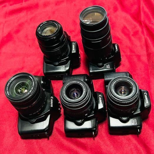 【ジャンク品】 Canon EOS　キヤノン イオス　一眼レフ　フィルムカメラ レンズセット 5台 大量　まとめ売り お買い得品　⑤_画像3