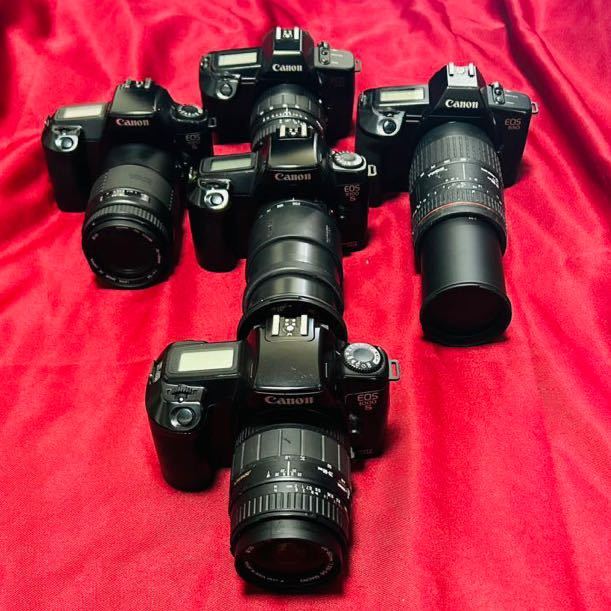 【ジャンク品】 Canon EOS　キヤノン イオス　一眼レフ　フィルムカメラ レンズセット 5台 大量　まとめ売り お買い得品 ③_画像1