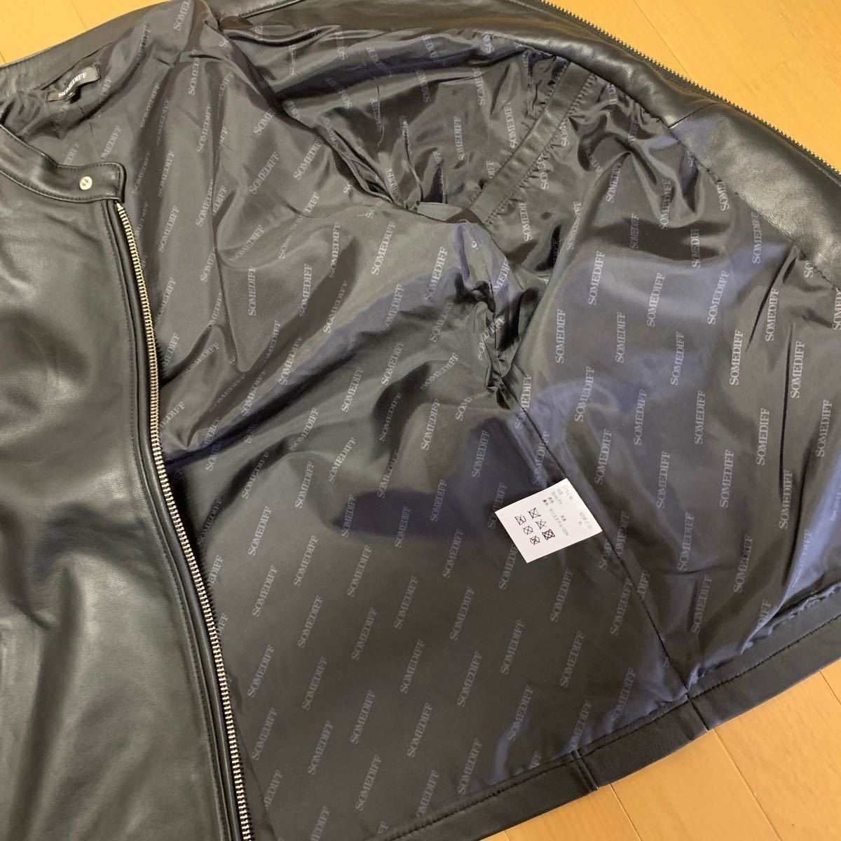 羊革シングルライダースジャケット ラムレザー XLサイズ 新品 レザー