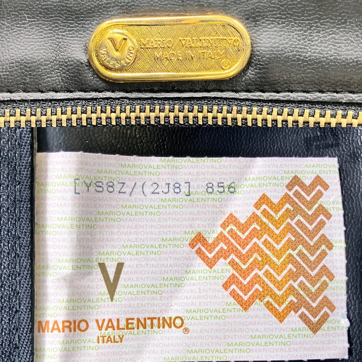 【１円～】マリオヴァレンティノ MARIO VALENTINO クラッチバッグ ブラック YS8Z 2J8 856 ゴールド金具 かばん 鞄 セカンドバッグ メンズ_画像8