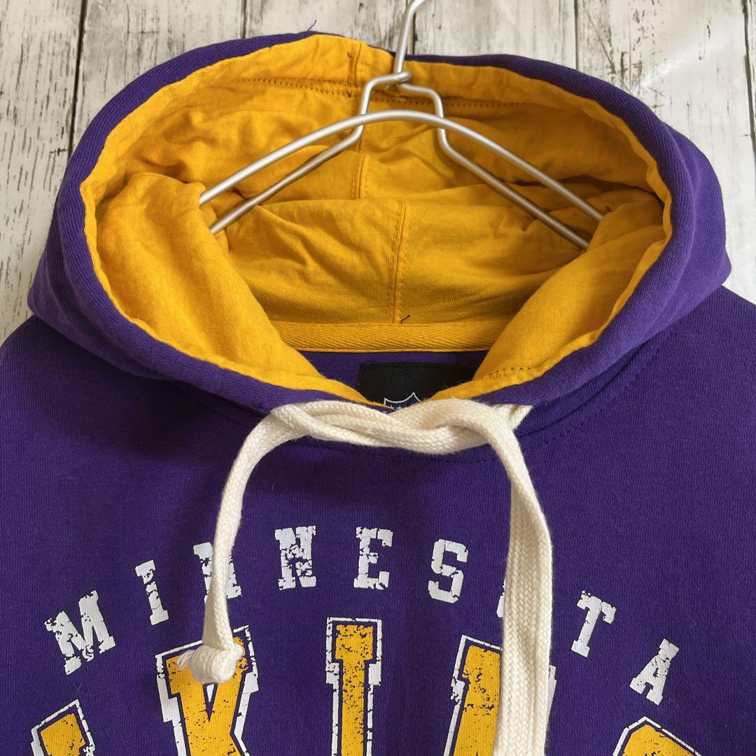 NFL VIKINGS バイキングス プルオーバーパーカー フーディ XL 紫 NFL VIKINGS バイキングス プルオーバーパーカー フーディ XL 紫