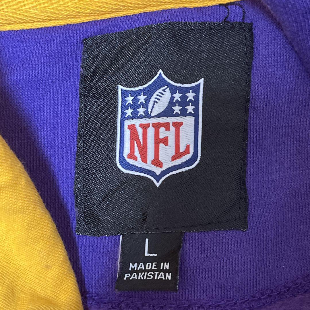 NFL VIKINGS バイキングス プルオーバーパーカー フーディ XL 紫 NFL VIKINGS バイキングス プルオーバーパーカー フーディ XL 紫
