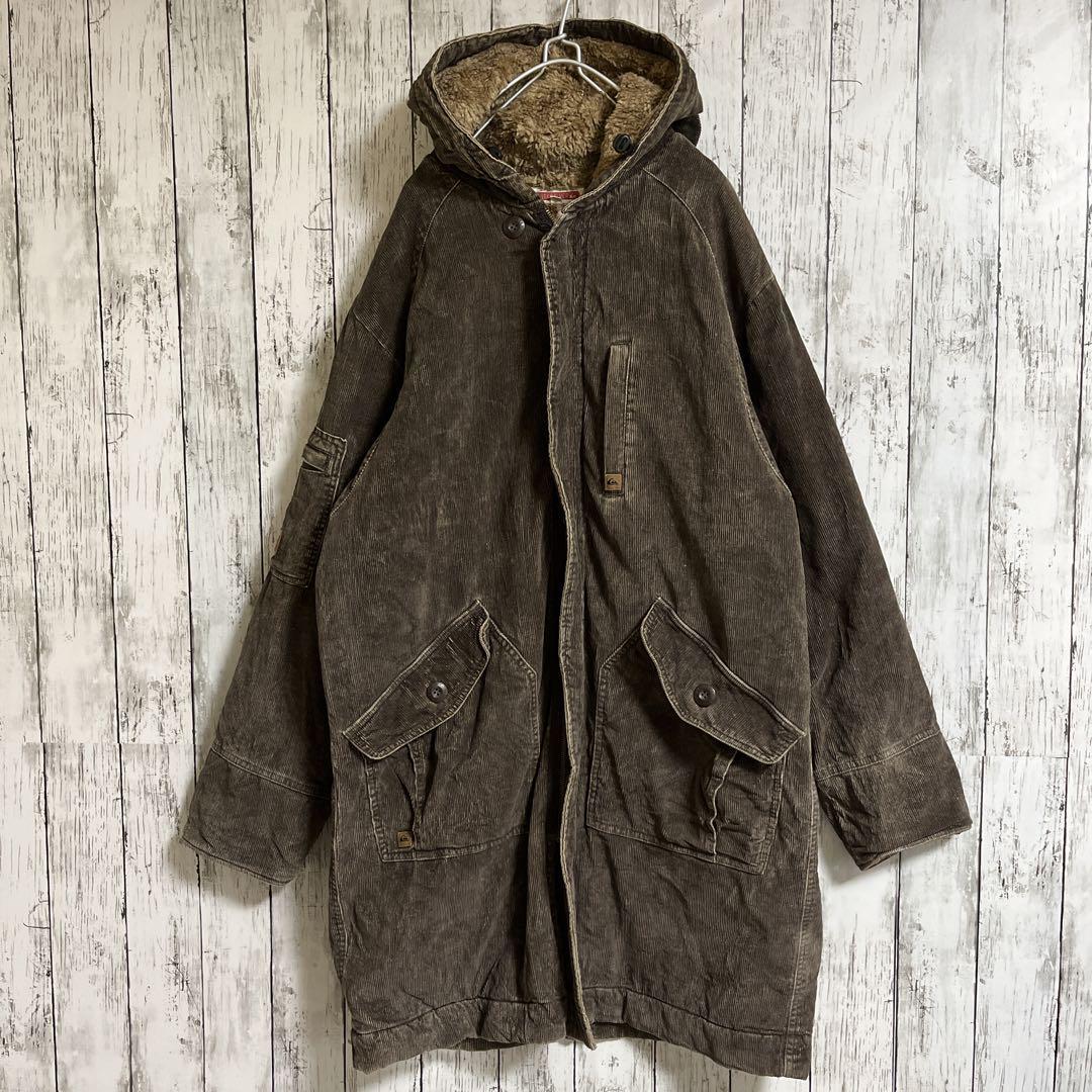 90's QUIKSILVER クイックシルバー コーデュロイ モッズコート L 90's QUIKSILVER クイックシルバー コーデュロイ モッズコート L