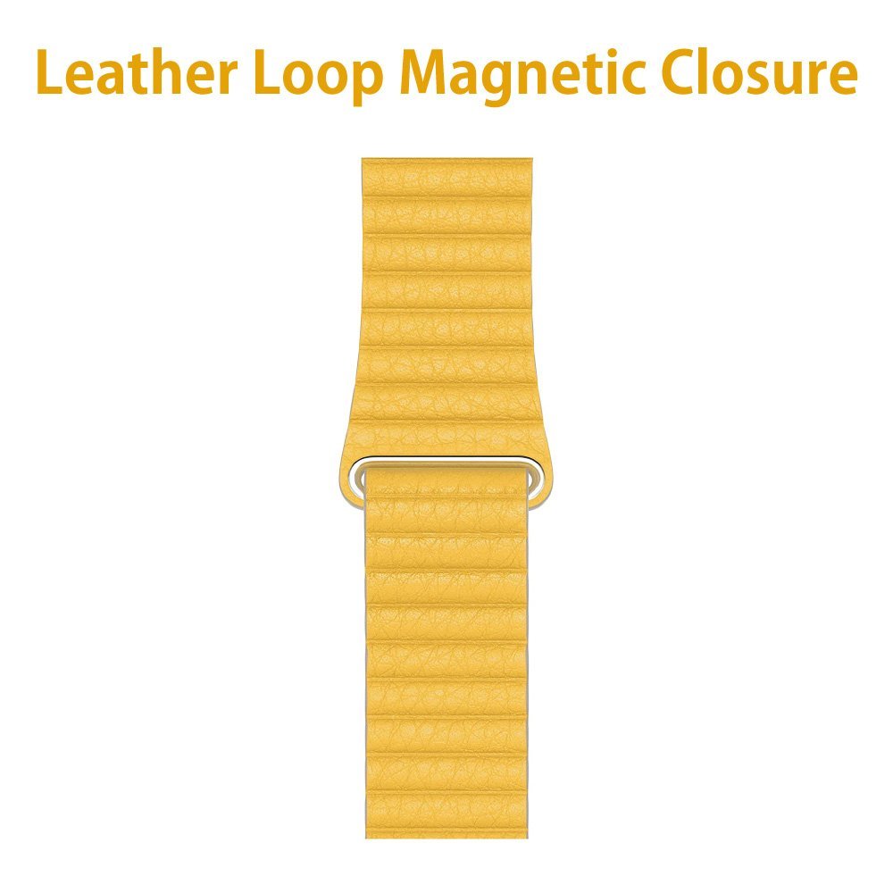 [Apple оригинальный товар ]Apple Watch натуральная кожа спорт частота 44mm 42mm кейс для Apple часы для замены ремень желтый желтый band* новый товар нераспечатанный *pcs10