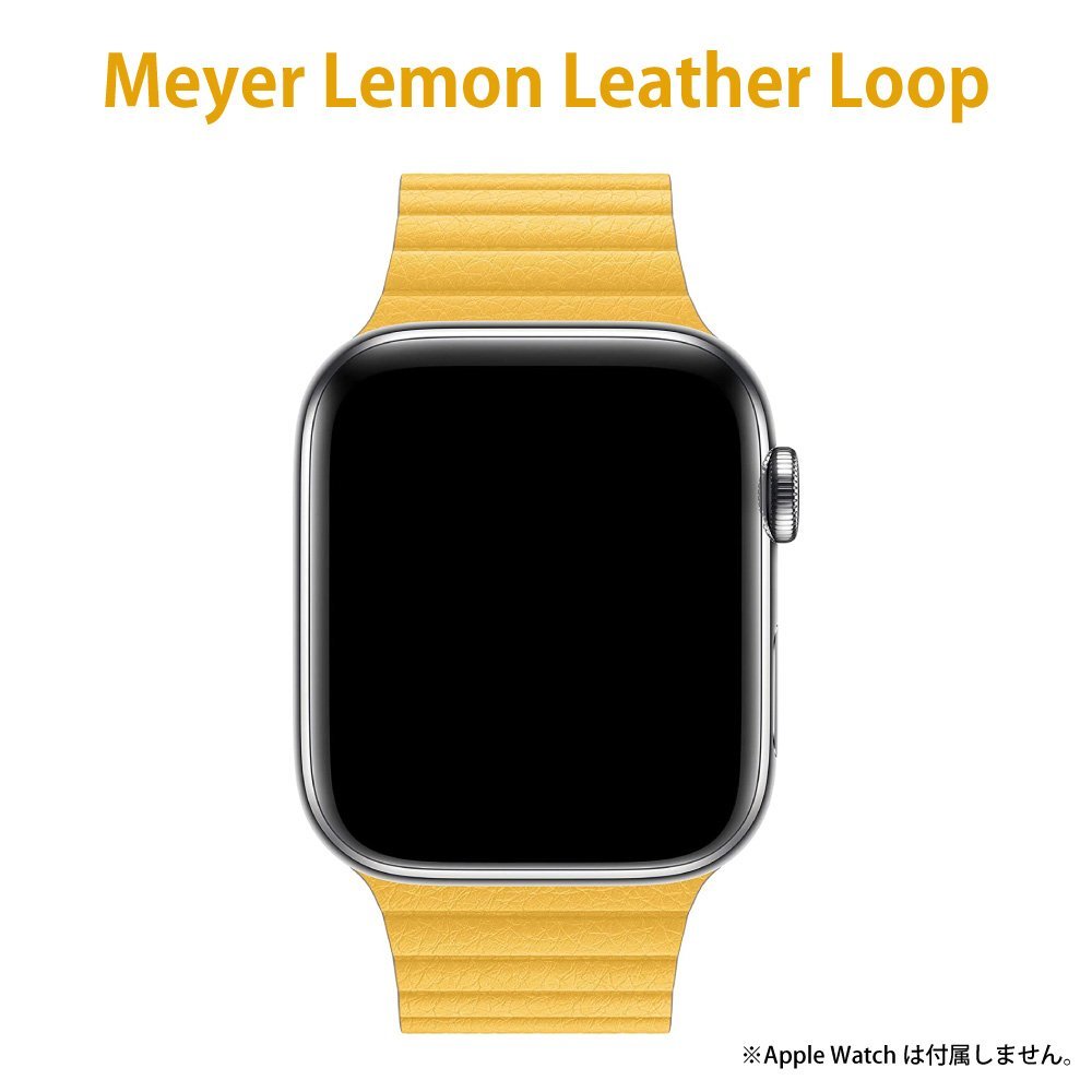 [Apple оригинальный товар ]Apple Watch натуральная кожа спорт частота 44mm 42mm кейс для Apple часы для замены ремень желтый желтый band* новый товар нераспечатанный *pcs10