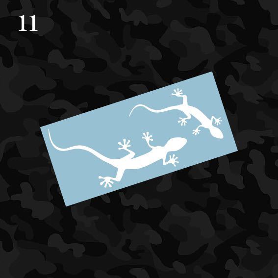 11 lizard same color one seat 2 piece collection . cutting sticker inspection lizard .. truck peace pattern 