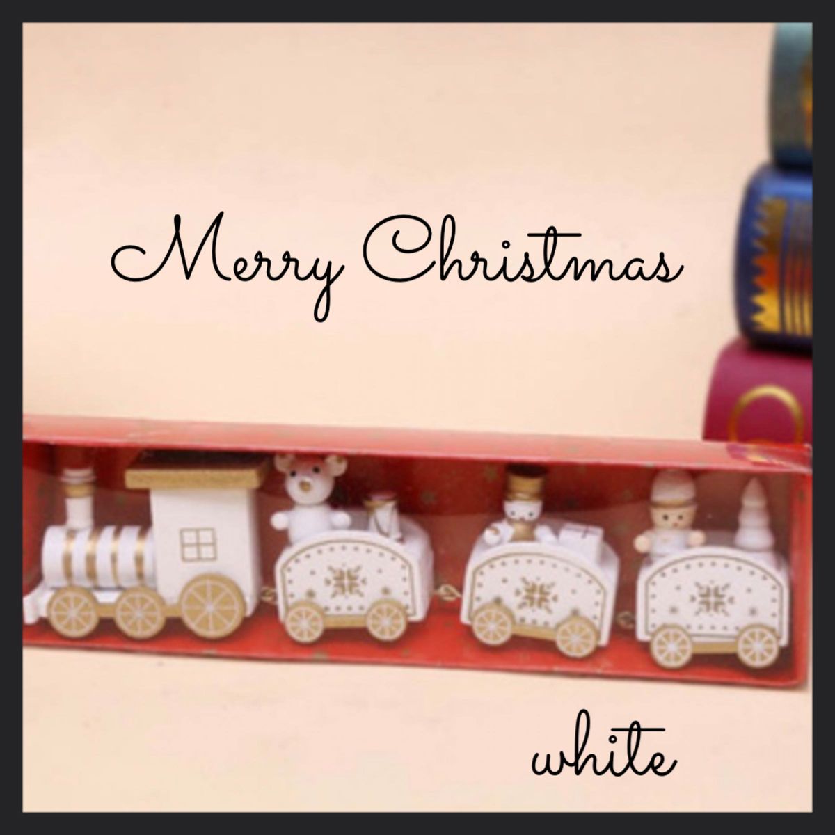 クリスマス　インテリア雑貨　トレイン　汽車　ツリー　オーナメント　置物　ホワイト