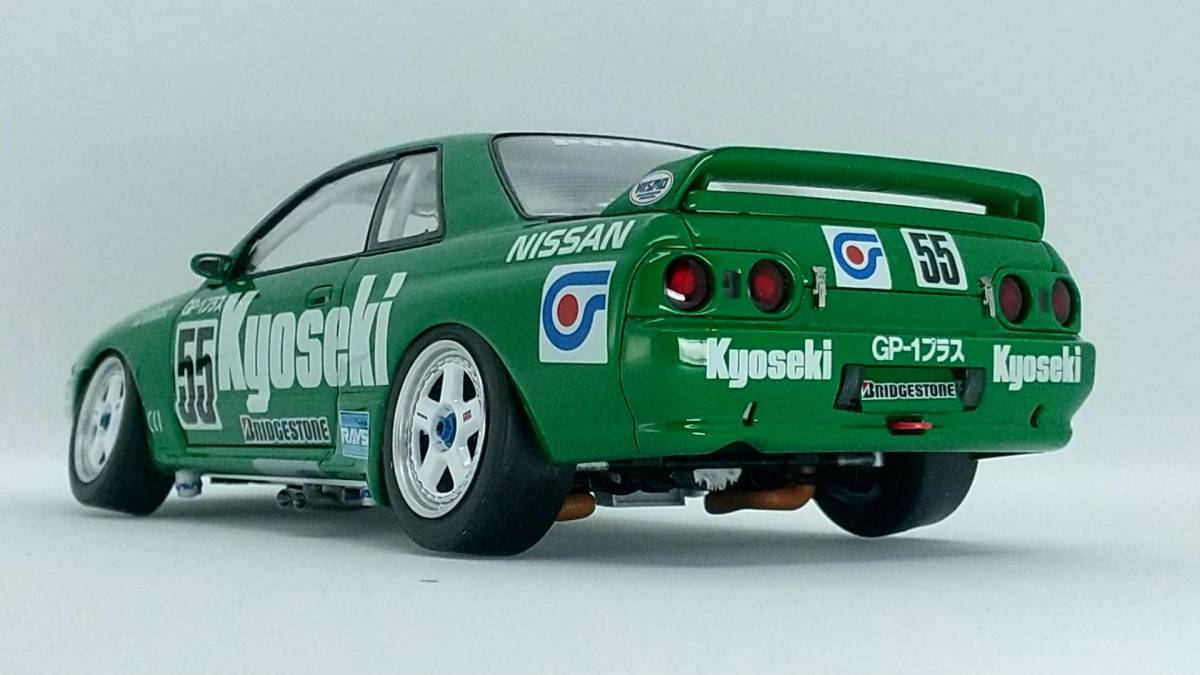 ハセガワ 1/24 BNR32 共石 スカイライン GP-1プラス 1992 JTC 完成品 限定生産希少品組立 実車用ウレタンクリア使用 改修有_画像2