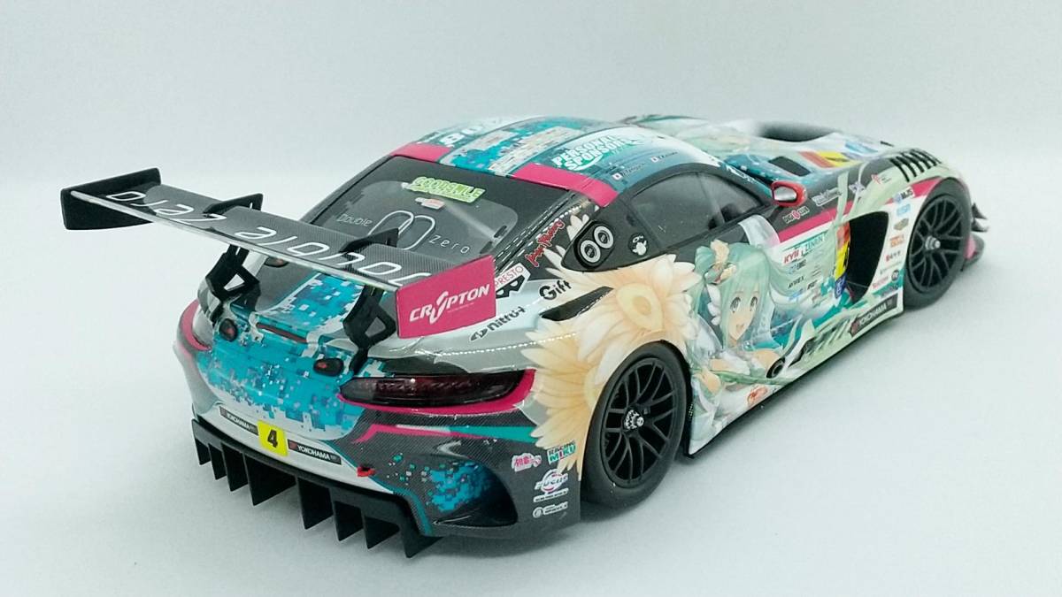 タミヤ+グッドスマイル 1/24 グッドスマイル GSR 初音ミク AMG 2017 SUPER GT 完成品 超希少デカール使用 実車用ウレタンクリア使用 GT3_画像2