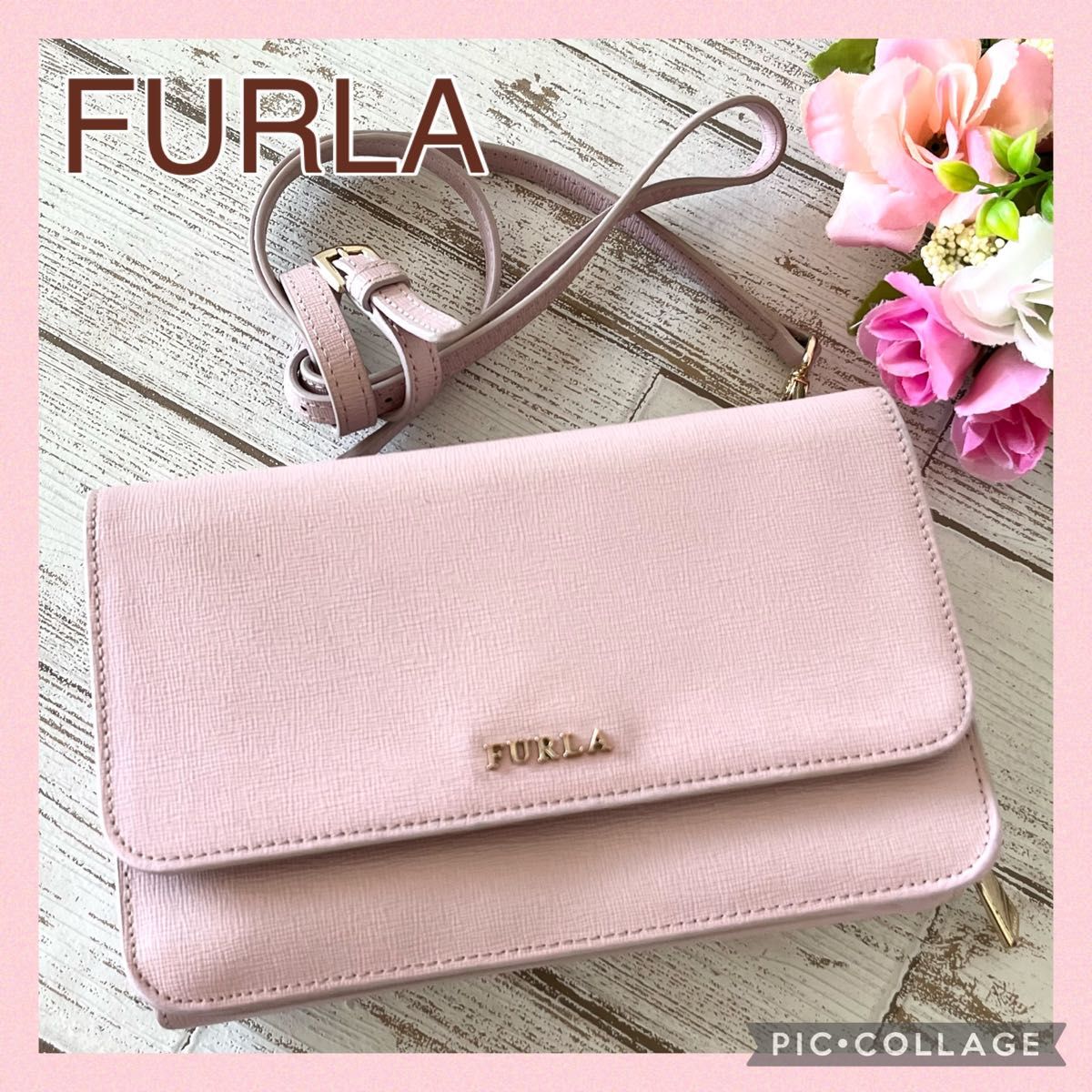 人気 】 FURLA フルラ リーヴァ 2way ショルダー バッグ 美品 長財布