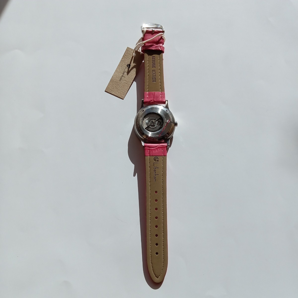  Libenham × Nicola i Burgman Vintage Rose machine model new goods limited amount goods rare wristwatch leather belt self-winding watch unisex pink flower 