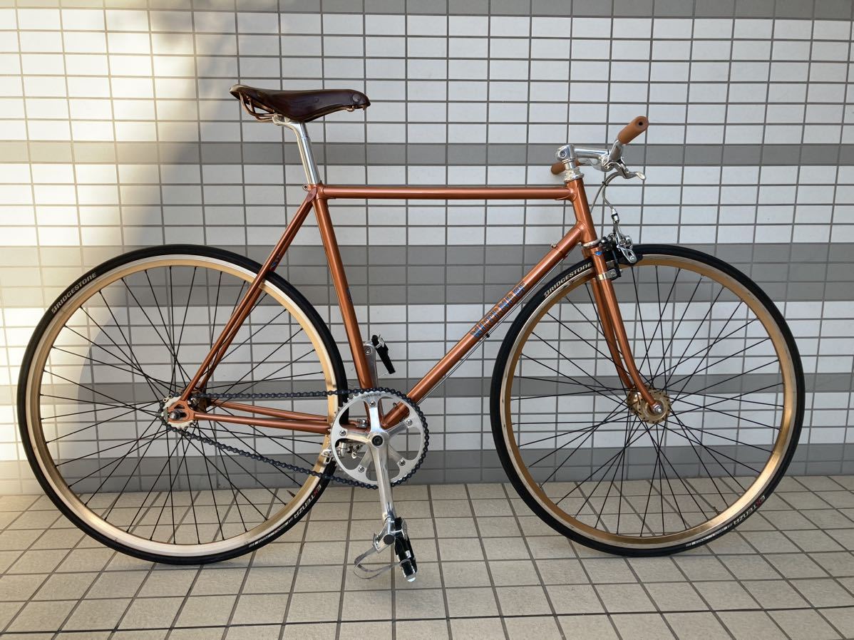  super-beauty goods rare piste finished car sw watanabe Watanabe .. factory njs bicycle race heaven return nitto Brooks MKS dura-ace dia competition hand made large copper tack 